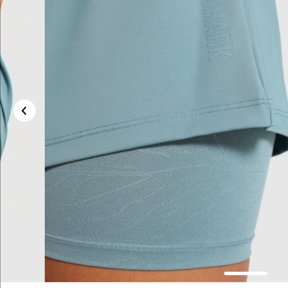 Gymshark lustre 2in 1 turquoise running short - Picture 5 of 8